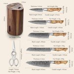 7PCS Professional Kitchen Knives Set Damascus High Carbon