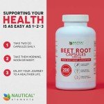 Beet Root Capsules - 1200mg Per Serving - 200 Beet Root Powder Capsules - Beetroot Powder Supports Blood Pressure, Athletic Performance, Digestive, Immune System (Pure, Non-GMO & Gluten Free