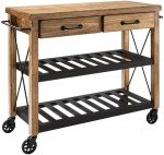 Industrial Rolling Kitchen Cart - Natural Finish by Crosley