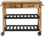 Industrial Rolling Kitchen Cart - Natural Finish by Crosley
