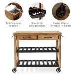 Industrial Rolling Kitchen Cart - Natural Finish by Crosley