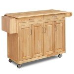 Homestyles Kitchen Mobile Cart with Drop Leaf Breakfast Bar