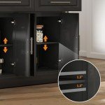 HOMCOM Rolling Kitchen Island with Stainless Steel Top