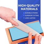 Sharp Pebble Knife Sharpening Stones Set - Grits 400/1000/6000