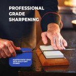 Sharp Pebble Knife Sharpening Stones Set - Grits 400/1000/6000