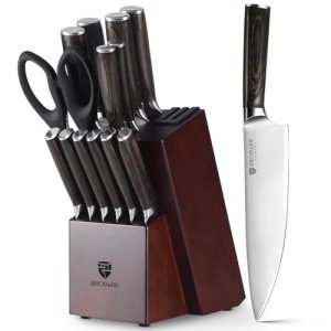 Professional 15-Piece German Stainless Steel Chef Knife Set