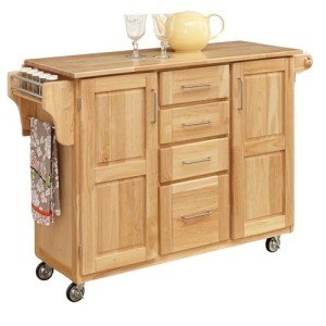 Home Styles Kitchen Center with Breakfast Bar, Natural