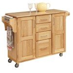 Home Styles Kitchen Center with Breakfast Bar, Natural