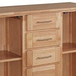 Home Styles Kitchen Center with Breakfast Bar, Natural