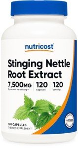 Nutricost Stinging Nettle Root 7500mg, 120 Capsules - Vegetarian