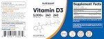 Nutricost Vitamin D3 5,000 IU, 240 Softgels Non-GMO