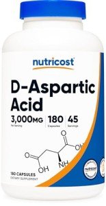 Nutricost D-Aspartic Acid Capsules - 3000mg (180 count)