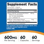 Nutricost KSM-66 Ashwagandha 600mg 60 Veggie Caps