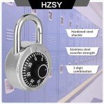 16 Pack of HZSY Fixed Dial Combination Padlocks