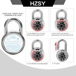 16 Pack of HZSY Fixed Dial Combination Padlocks