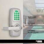BRINKS Commercial Keypad Entry Lever, Satin Chrome Finish