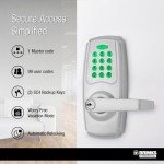 BRINKS Commercial Keypad Entry Lever, Satin Chrome Finish