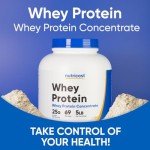 5lb Nutricost Whey Protein Powder, Unflavored Concentrate