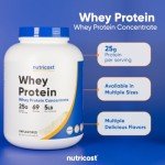 5lb Nutricost Whey Protein Powder, Unflavored Concentrate