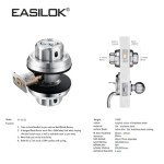 EASILOK Twist to Lock Deadbolt with Anti-Mislock Button