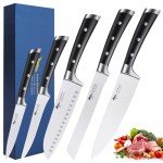 5-Piece Professional Chef Knife Set with Ergonomic Handle