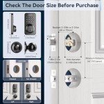 Matte Black Keyless Entry Door Lock with Handle