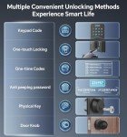 Matte Black Keyless Entry Door Lock with Handle