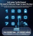 Matte Black Keyless Entry Door Lock with Handle