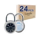 24 Pack Black Combination Locks, 2" Wide