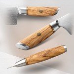 XINZUO 8-Piece Damascus Kitchen Knife Set with Block