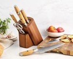XINZUO 8-Piece Damascus Kitchen Knife Set with Block