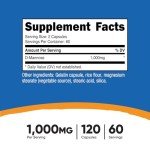 Nutricost D-Mannose 120 Capsules, 1000mg, Urinary Tract Health