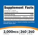 Nutricost Vitamin B12 2000mcg - 240 Capsules