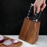 SHAN ZU 7-Piece Damascus Chef Knife Set