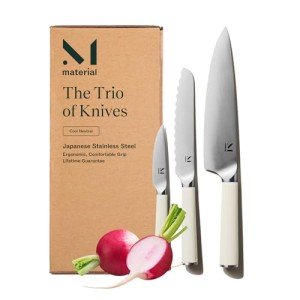 Carbon Stainless Japanese Chef's Knife Trio with Razor-Sharp Blade