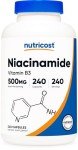VIP Smart Shopper: Nutricost Niacinamide 500mg, 240 Capsules - Non-GMO