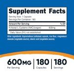 Nutricost NAC 600mg Capsules - Non-GMO, Gluten Free