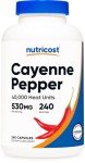 Cayenne Pepper Capsules - 40,000 Heat Units, Gluten Free