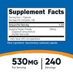 Cayenne Pepper Capsules - 40,000 Heat Units, Gluten Free
