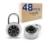 LanuBe Standard Dial Combo Lock, 2" Wide, Pack of 48