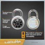 LanuBe Standard Dial Combo Lock, 2" Wide, Pack of 48