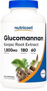 Nutricost Glucomannan Capsules - Natural Fiber, Non-GMO, Gluten-Free