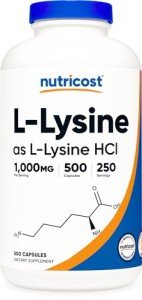 Nutricost L-Lysine 500mg x 500 Capsules - Non-GMO