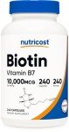 Nutricost Biotin 10,000mcg Vitamin Supplement, 240 Capsules - VIP Smart Shopper