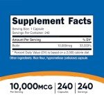 Nutricost Biotin 10,000mcg Vitamin Supplement, 240 Capsules - VIP Smart Shopper