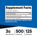Nutricost Creatine Monohydrate Capsules - 500 Count