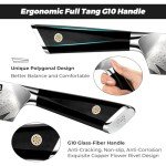 SHAN ZU 7-Piece Damascus Kitchen Knife Set