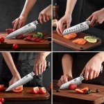 SHAN ZU 7-Piece Damascus Kitchen Knife Set