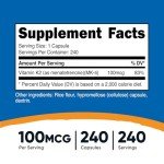Nutricost Vitamin K2 (MK4) 240 Capsules - Gluten Free