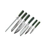 HexClad 6-Piece Knife Set with Japanese Damascus Steel